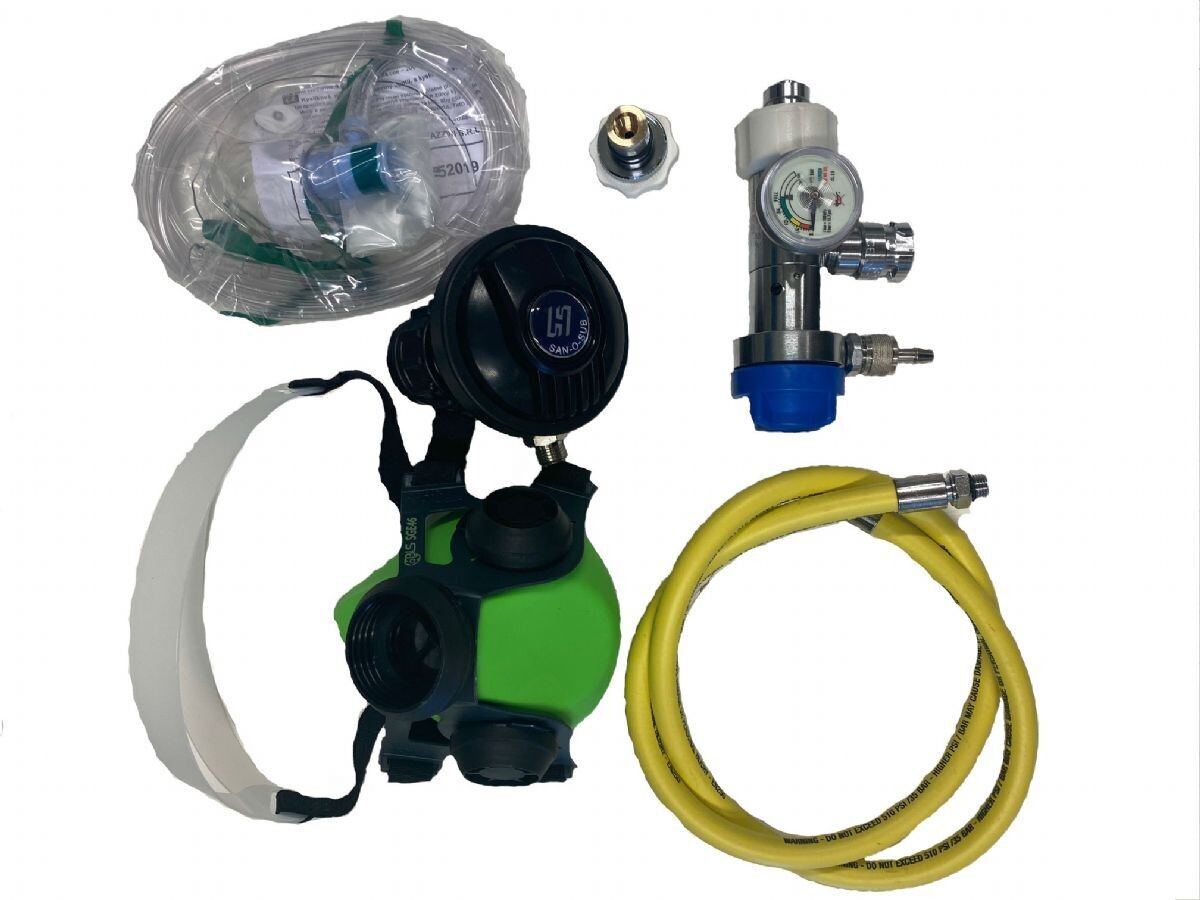 Ventilsett for oksygenbehandling, O2, DIN477 nr.6