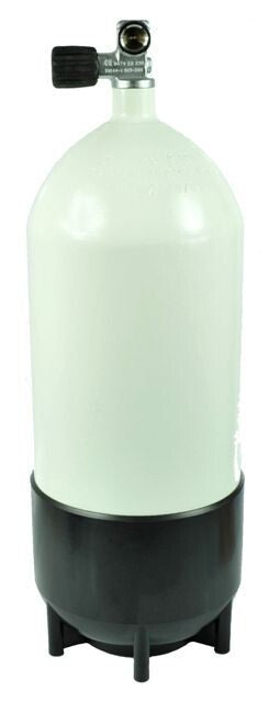 Flaske stål 12L 232 LANG, m/høyre kran og fot