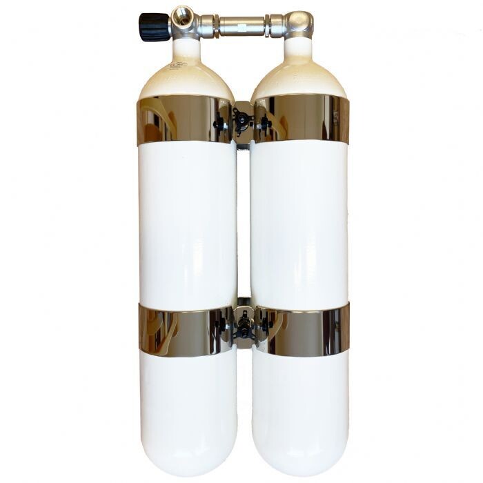 Flaskesett 2x7L 300 bar - Bailout (1 uttak)